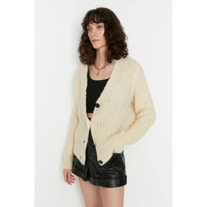 Trendyol Cardigan - Ecru - Regular fit