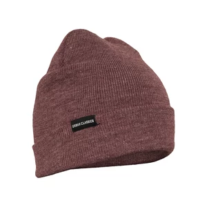 Basic Flap Beanie vínová melanž