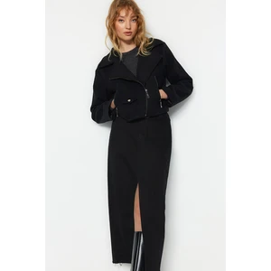 Trendyol Black Biker Wool Cachet Coat