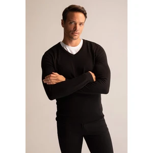 DEFACTO Regular Fit V-neck Pullover