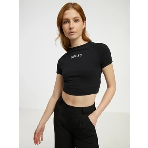 Black Women Crop Top Guess Aline - Women