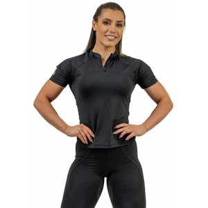 Nebbia Compression Zipper Shirt INTENSE Ultimate Black/Gold XS T-shirt de fitness