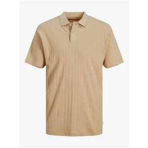 Beige Mens Polo T-Shirt Jack & Jones Connor - Men