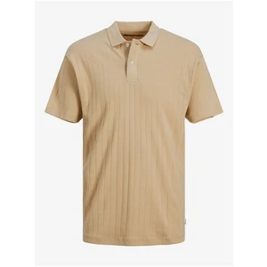 Beige Mens Polo T-Shirt Jack & Jones Connor - Men