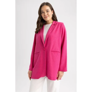 DEFACTO Regular Fit Linen Blend Blazer