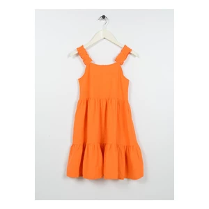 Koton Plain Orange Girls' Long Dress 3skg80075aw