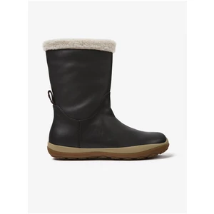 Black Women's Winter Boots with Faux Fur Camper Trail - Women