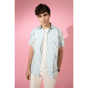 DEFACTO Modern Fit Printed Short Sleeve Shirt