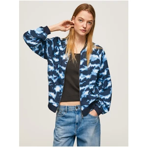 Blue Women Patterned Bomber Pepe Jeans - Women