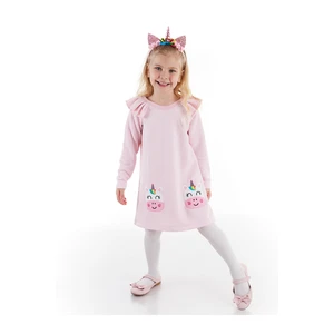 Denokids Cowcorn Unicorn Thick Pink Girls' Dress