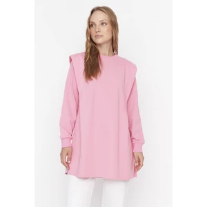 Trendyol Pink Wadding Knitted Sweatshirt