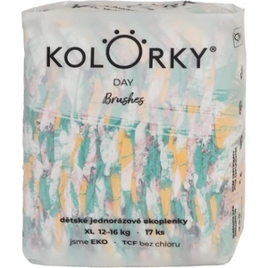 KOLORKY DAY - štětce - XL (12-16 kg) - 17 ks - jednorázové eko plenky