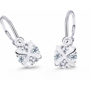 Cutie Jewellery Něžné dětské náušnice z bílého zlata C2753-10-X-2 červená