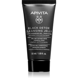 Apivita Cleansing Propolis & Activated Carbon čisticí gel s aktivním uhlím na obličej a oči 50 ml