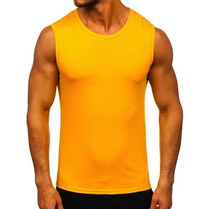 Oranžové pánské tílko tank top bez potisku Bolf 99001