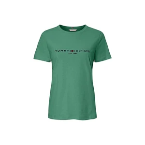 Tommy Hilfiger T-Shirt - REGULAR HILFIGER C-NK TEE SS green