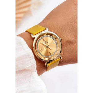 Women's leather watch Giorgio&Dario Classic Yellow