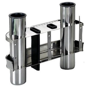 Osculati Stainless Steel Rod Holder for bulkhead mounting 2 rods