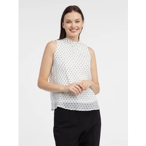 Orsay White Lady's polka Dot Blouse - Women