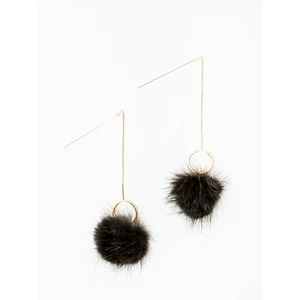 Gold plated earrings black