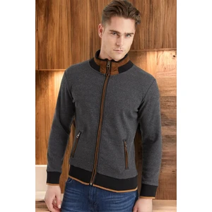 1021 DEWBERRY MENS SWEATSHIRT-LIGHT DIAGONAL ANTHRACITE