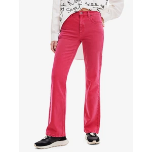 Pink Women's Bootcut Jeans Desigual Oslo - Women