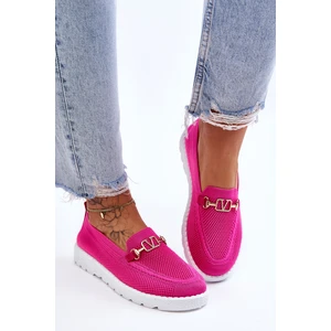 Women's slip-on sneakers with Fuchsia Alena decoration