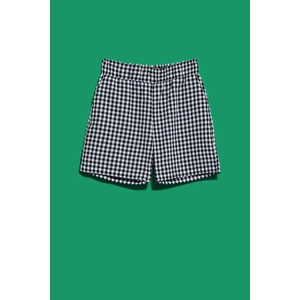 WOMAN SHORTS L-SH-4014 BÍLO_ČERNÁ