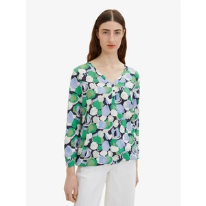 Green Women's Patterned Long Sleeve T-Shirt Tom Tailor - Women