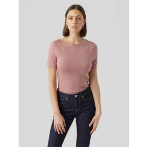 Vero Moda Dámské triko VMPANDA Slim Fit 10231753 Nostalgia Rose M