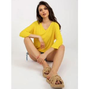 Yellow Women's Basic Viscose Blouse