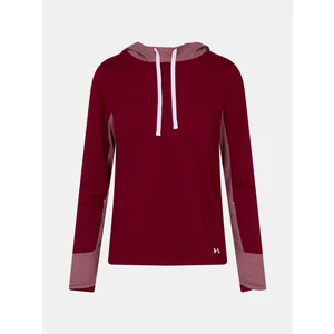 Under Armour Mikina UA ColdGear Hoodie-RED - Dámské