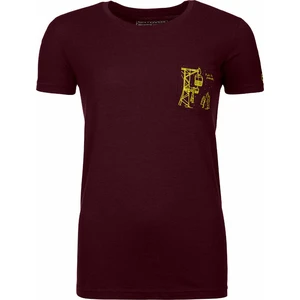 Ortovox Termikus fehérnemű 185 Merino Way To Powder T-Shirt W Dark Wine S