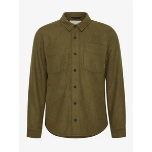 Khaki Lightweight Shirt Jacket Blend - Men