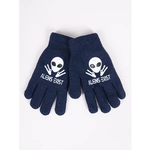 Yoclub Kids's Gloves RED-0201C-AA5A-002 Navy Blue