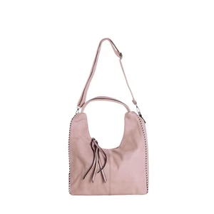 Light pink shoulder bag with adjustable strap