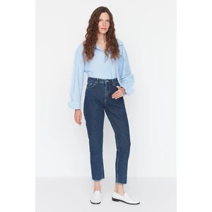 Trendyol Dark Blue High Waist Mom Jeans