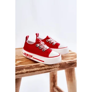 Kids fabric sneakers BIG STAR KK374051 red