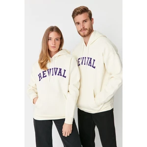 Trendyol Stone Unisex Oversize Fit Hoodie Sweatshirt