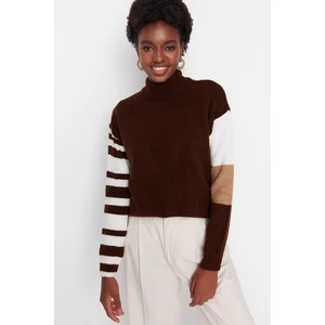 Trendyol Sweater - Brown - Regular fit