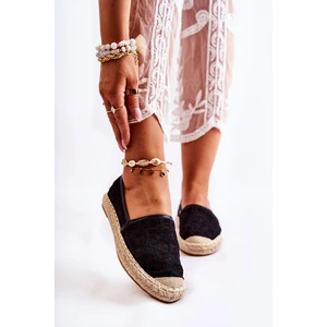 Classic women's espadrilles openwork Black Catris