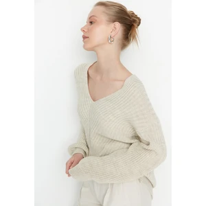 Trendyol Sweater - Ecru - Regular fit