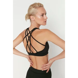 Trendyol Black Back Cross Band Detail Support Sports Bra