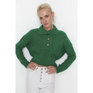 Trendyol Sweater - Green - Slim fit