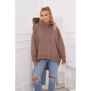 Oversize insulated sweatshirt mocca