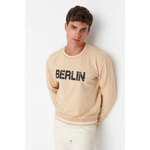 Trendyol Sweatshirt - Beige - Relaxed fit