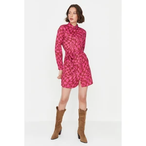 Trendyol Fuchsia Shirt Collar Dress