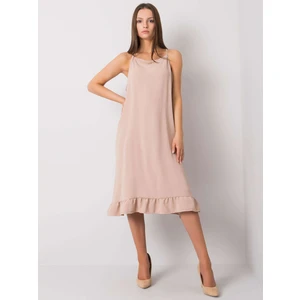 Beige casual summer dress