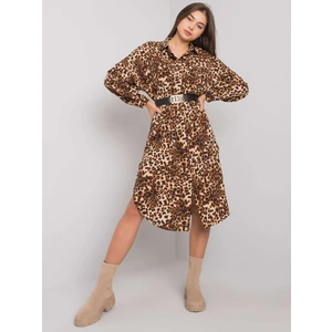 Beige leopard print dress Tida OCH BELLA