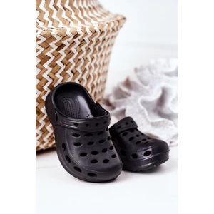 Children's Foam Slides Black Lucas